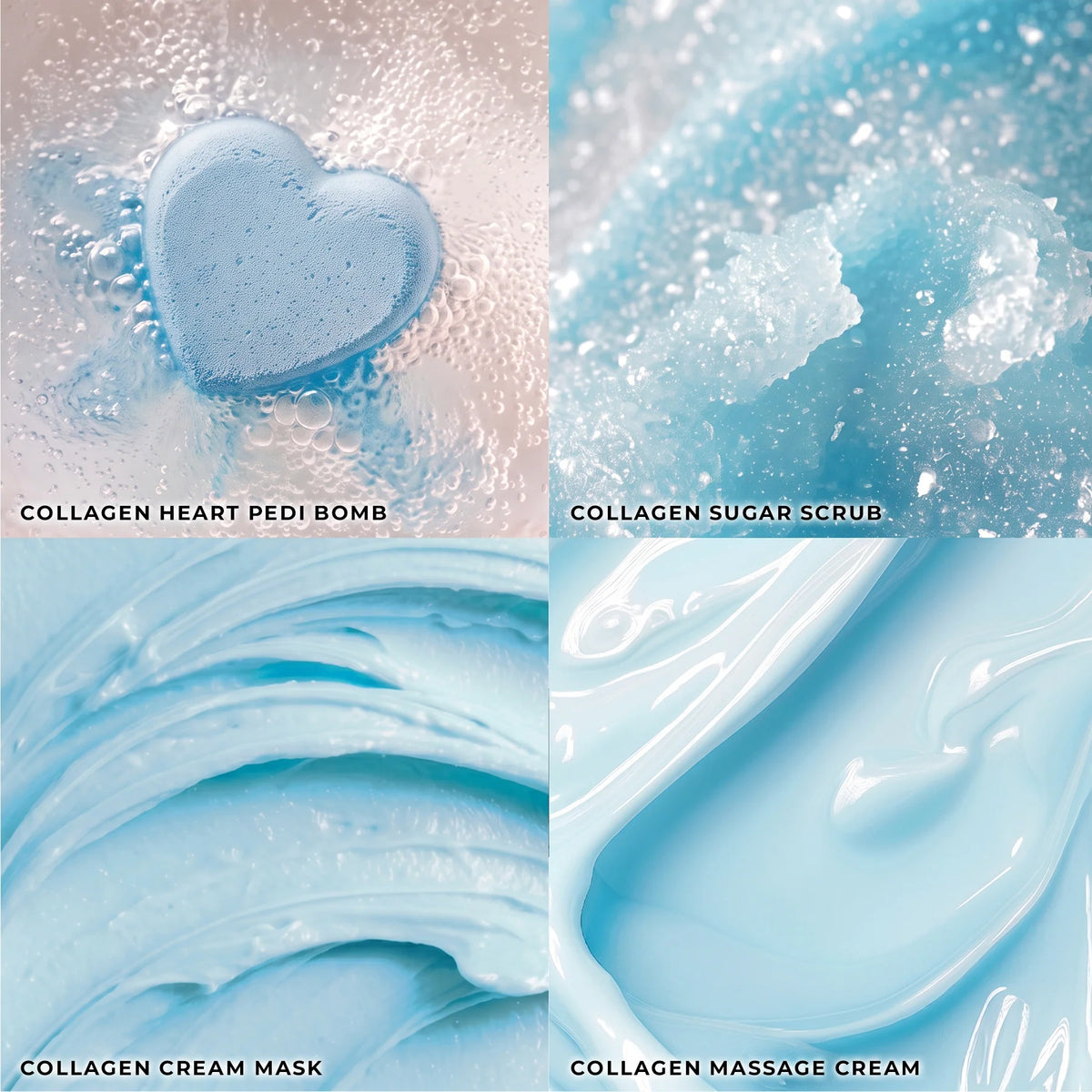Bare Soak Ocean Pearl - Collagen Heart Pedi Bomb • 4 Steps Kit