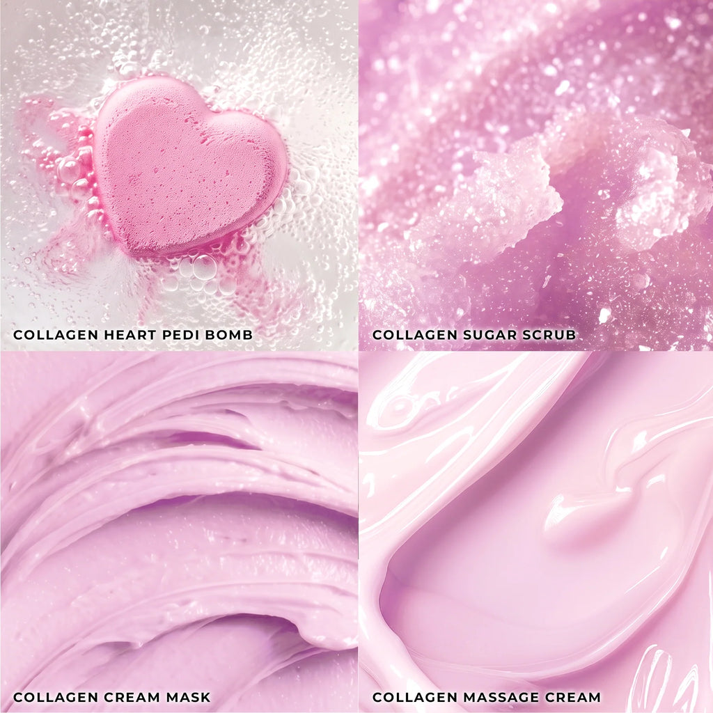 Bare Soak Lavender twilight - Collagen Heart Pedi Bomb • 4 Steps Kit