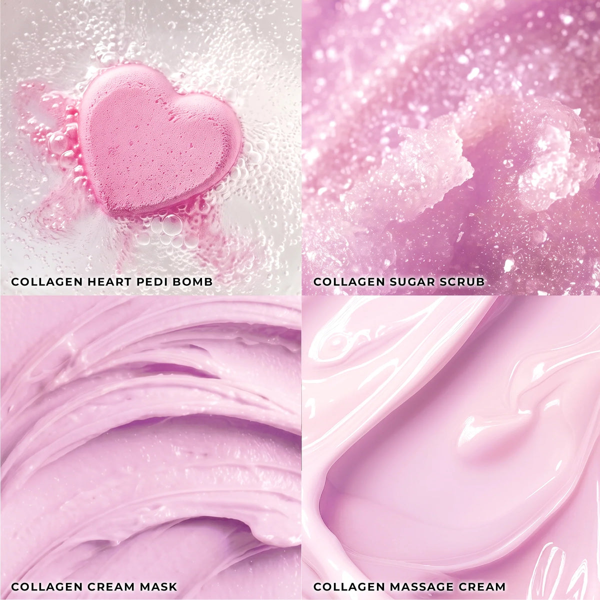 Bare Soak Lavender twilight - Collagen Heart Pedi Bomb • 4 Steps Kit