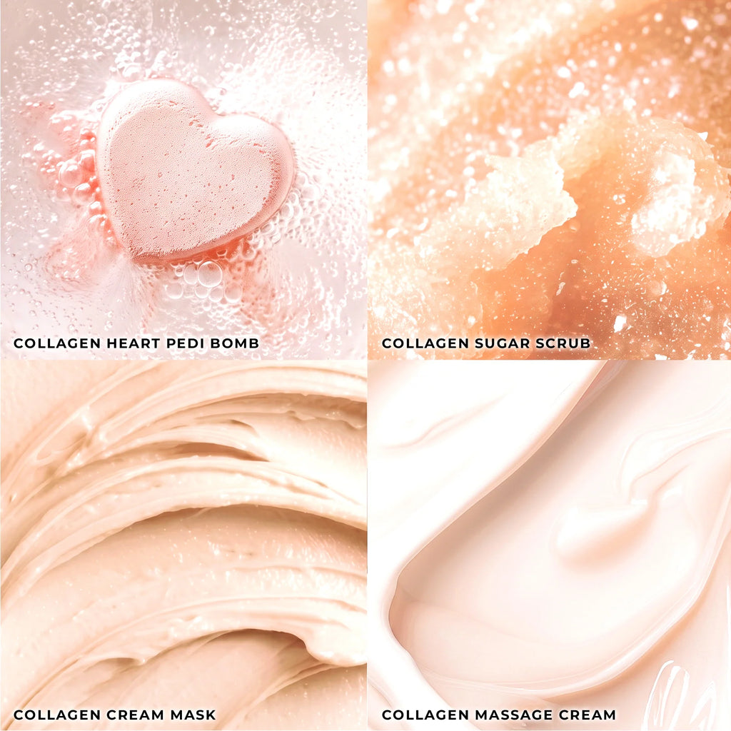 Bare Soak No5 - Collagen Heart Pedi Bomb • 4 Steps Kit