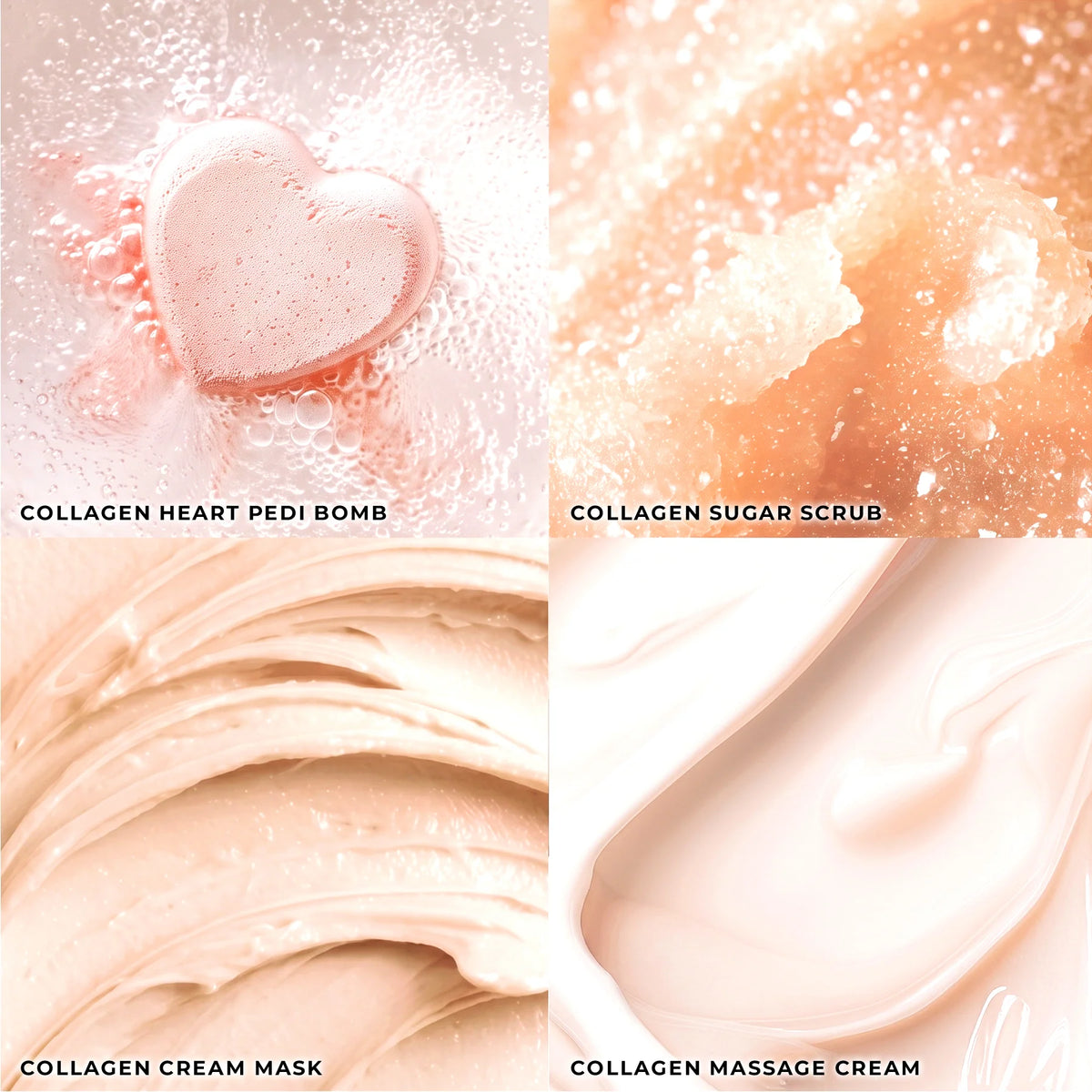 Bare Soak No5 - Collagen Heart Pedi Bomb • 4 Steps Kit