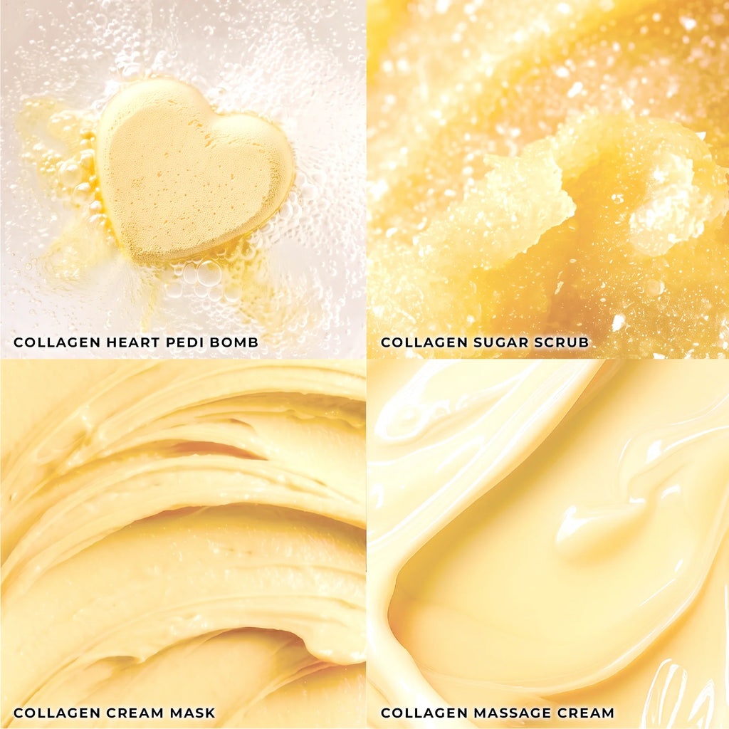 Bare Soak Jasmine Bloom - Collagen Heart Pedi Bomb • 4 Steps Kit