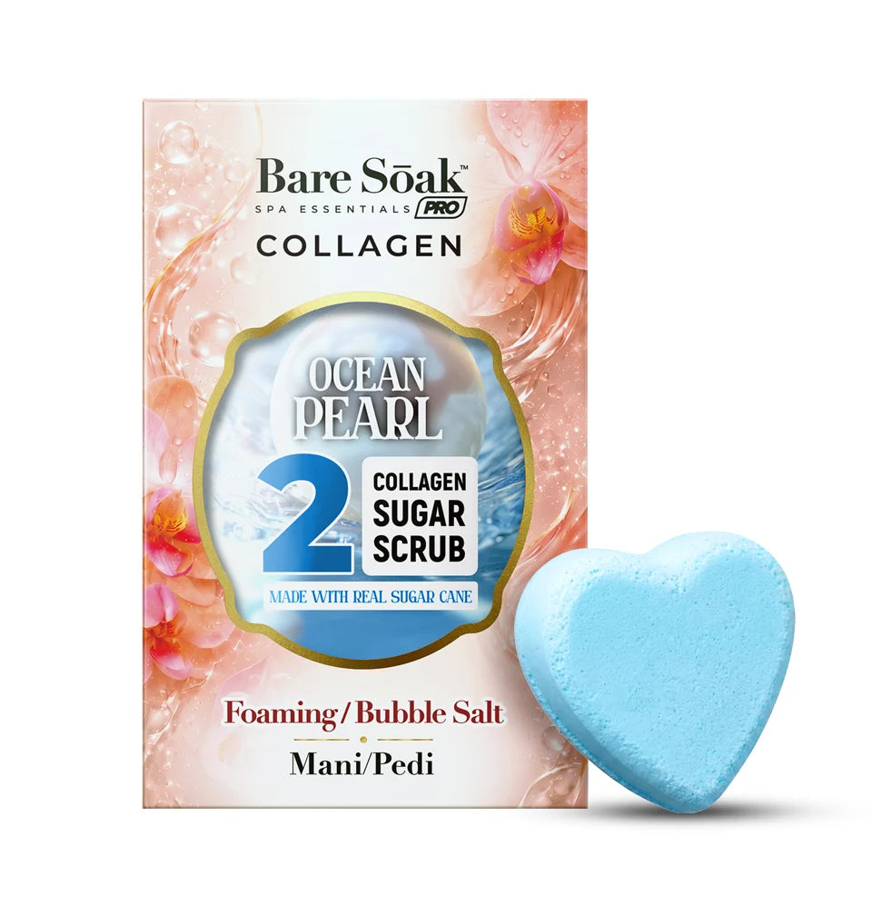 Bare Soak Ocean Pearl - Collagen Heart Pedi Bomb • 4 Steps Kit