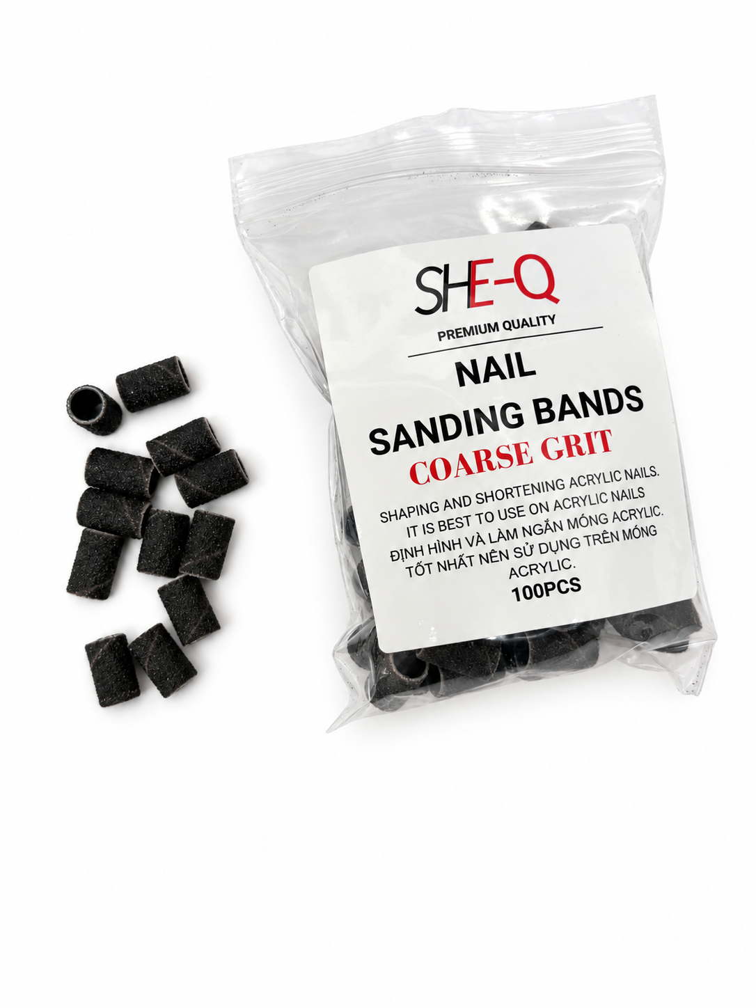 SheQ Nail Sanding band - 100 pcs - Dark Brown