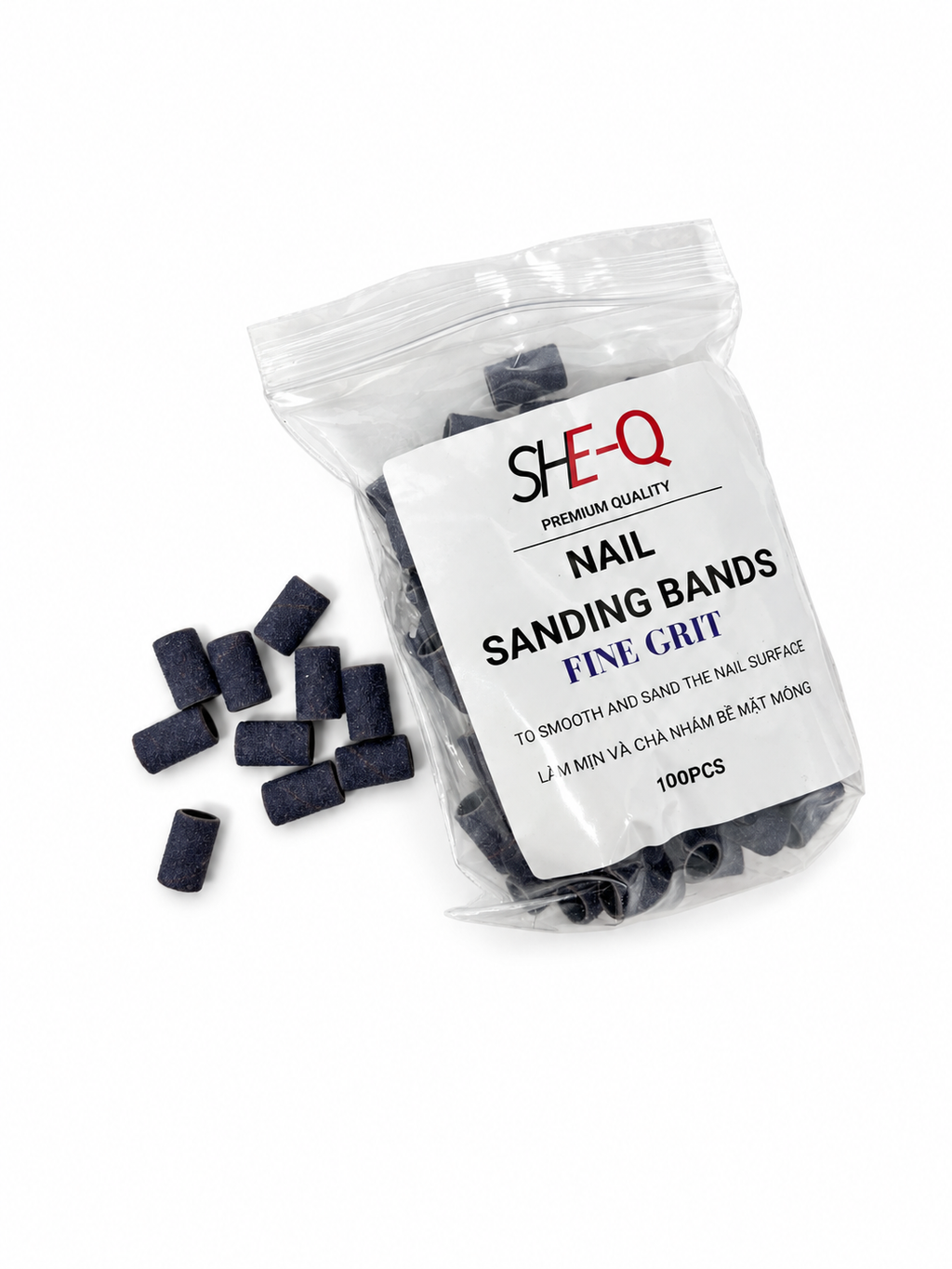 SheQ Nail Sanding band - 100 pcs - Purple Blue