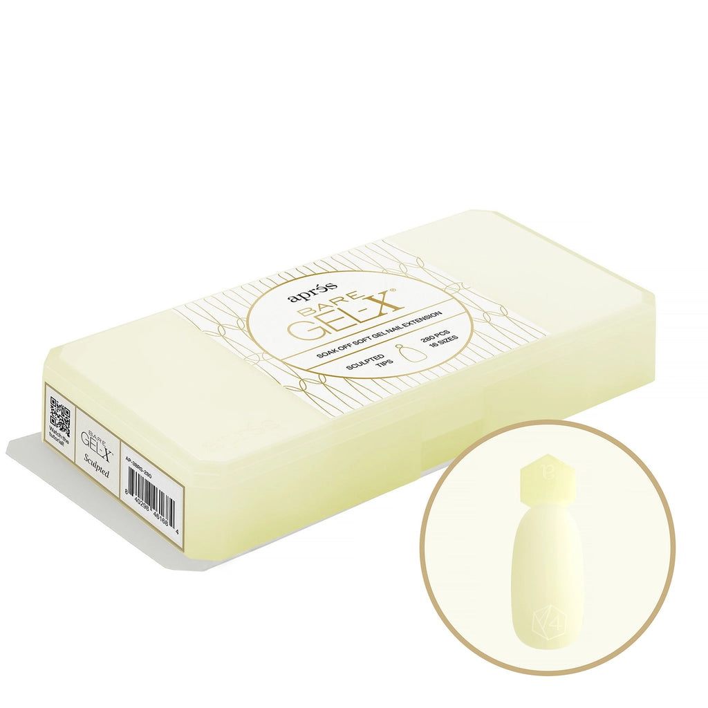 Aprés Bare Gel-X Sculpted Box of Tips (16 sizes, 280pcs)
