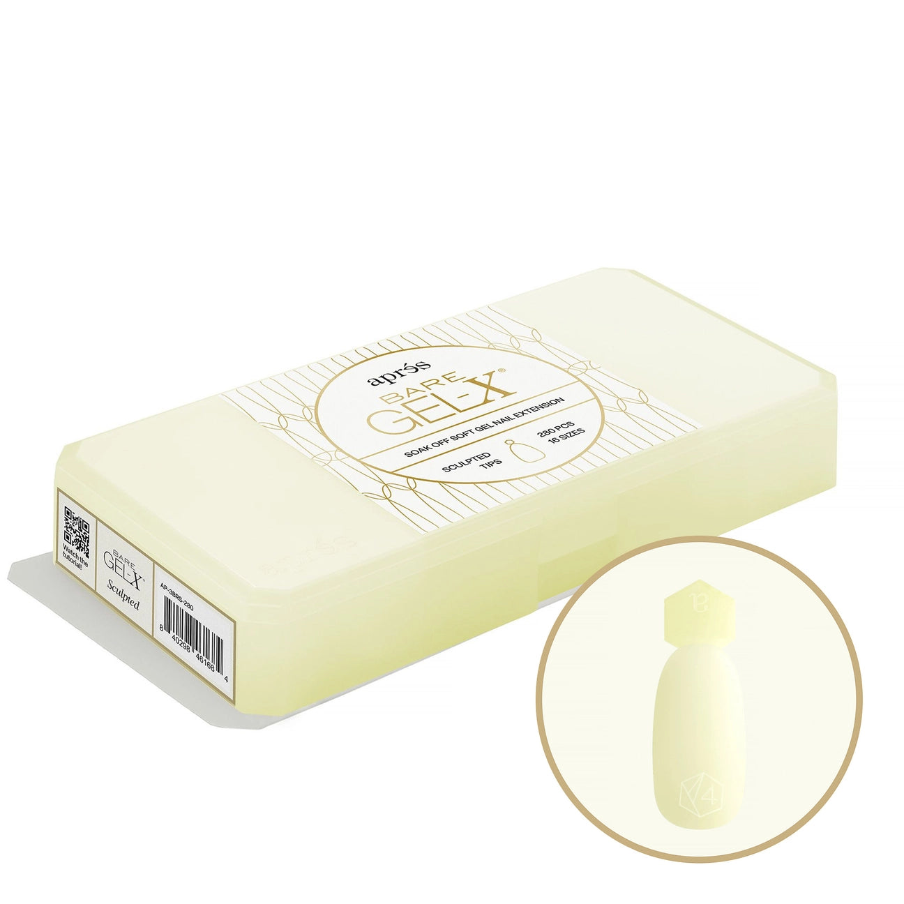 Aprés Bare Gel-X Sculpted Box of Tips (16 sizes, 280pcs)