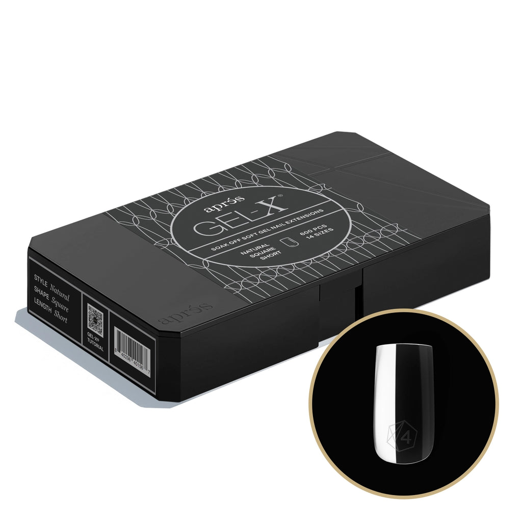 Apres Gel-X Natural Square Short Box of Tips (600pcs)
