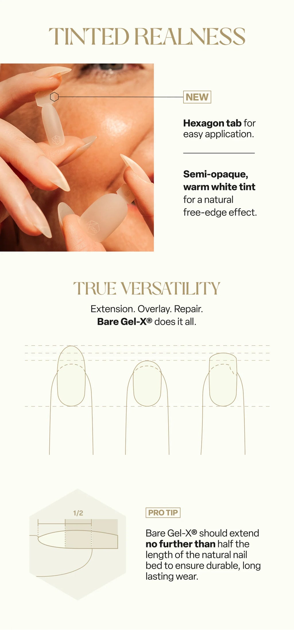 Aprés Bare Gel-X Sculpted Box of Tips (16 sizes, 280pcs)