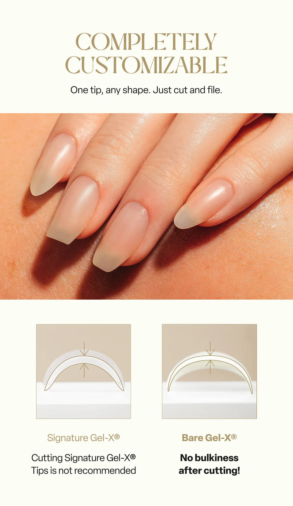 Aprés Bare Gel-X Sculpted Box of Tips (16 sizes, 280pcs)