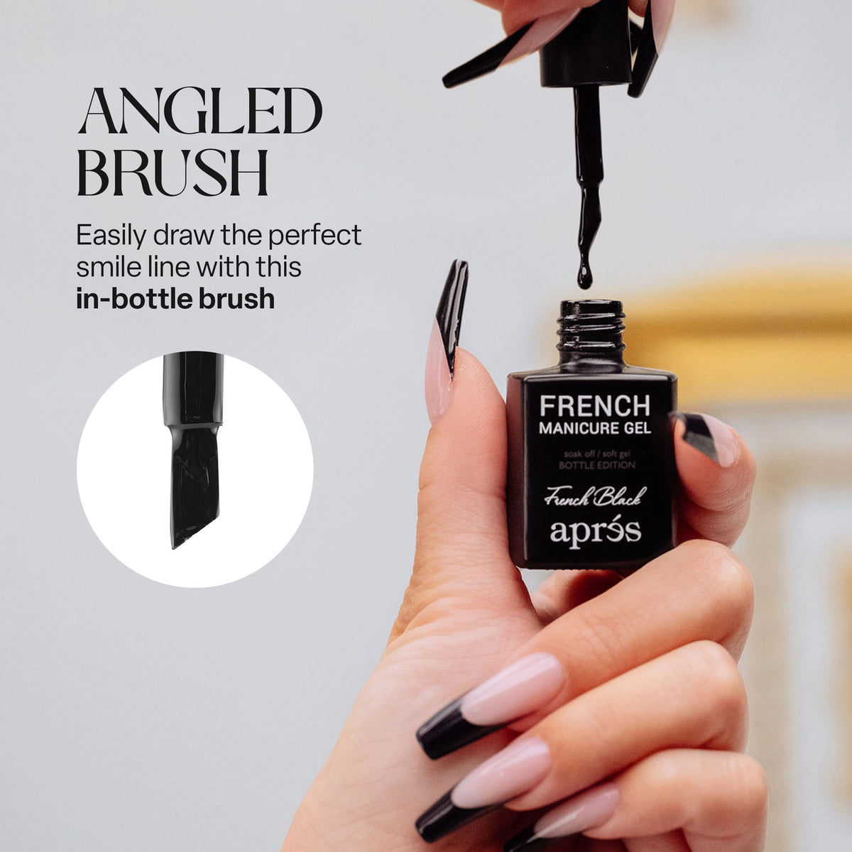 French Manicure Gel - French Black