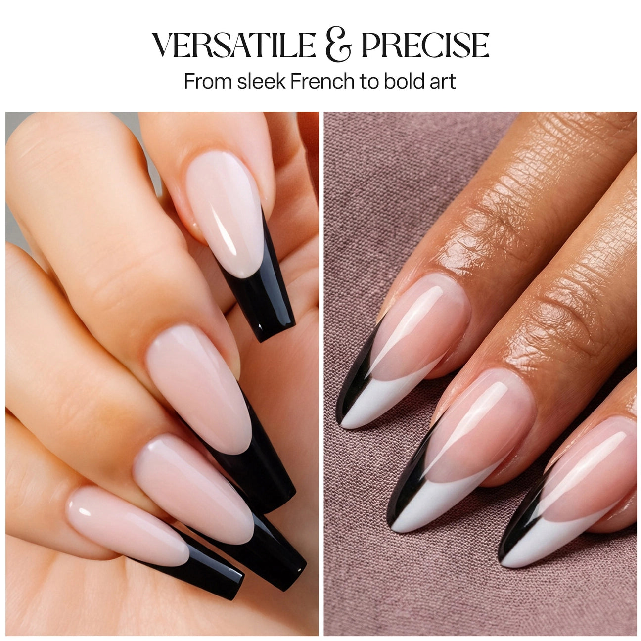 French Manicure Gel - French Black