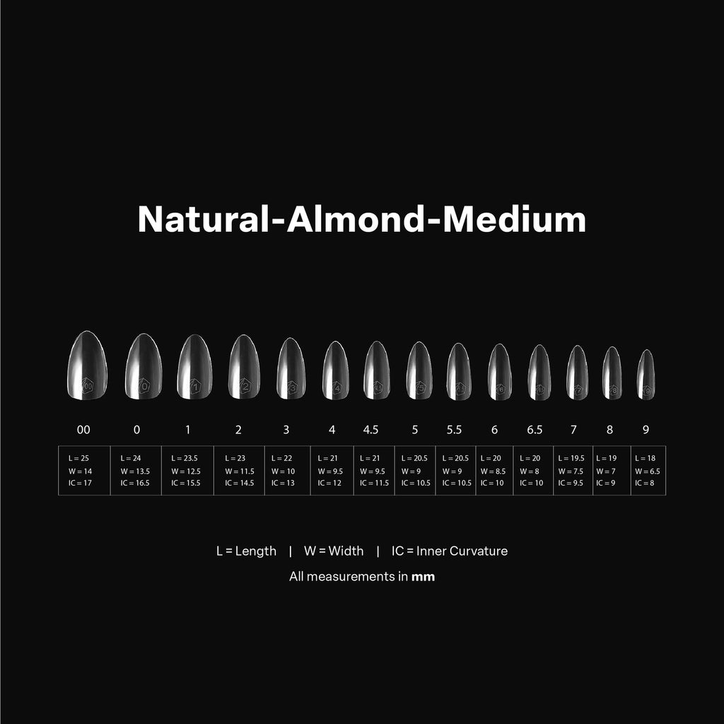 Apres Gel-X Natural Almond Medium Box of Tips (600pcs)