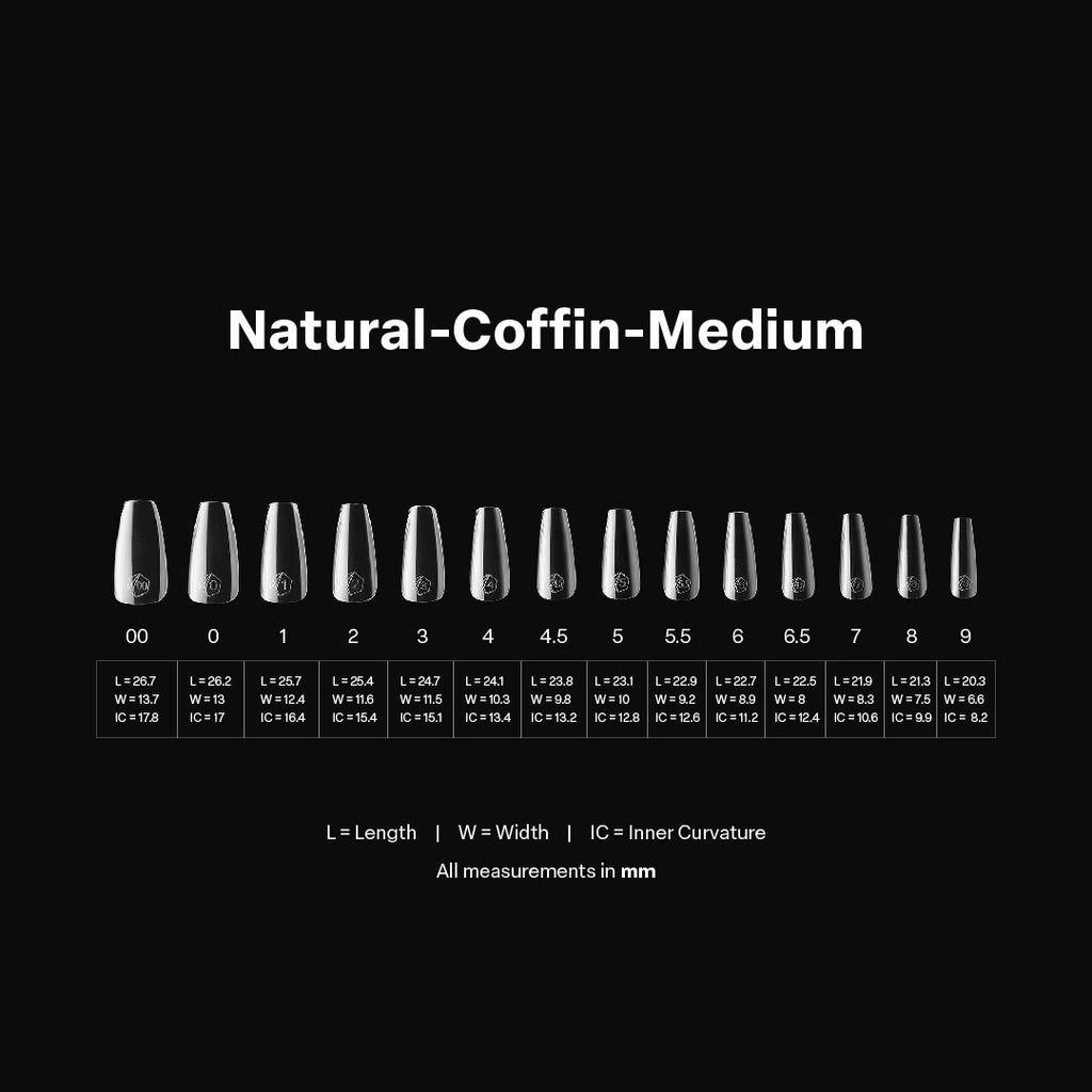 Apres Gel-X Natural Coffin Medium Box of Tips (600pcs)