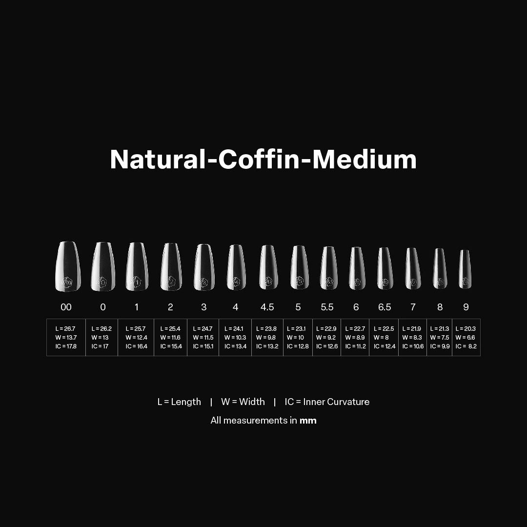 Apres Gel-X Natural Coffin Medium Box of Tips (600pcs)