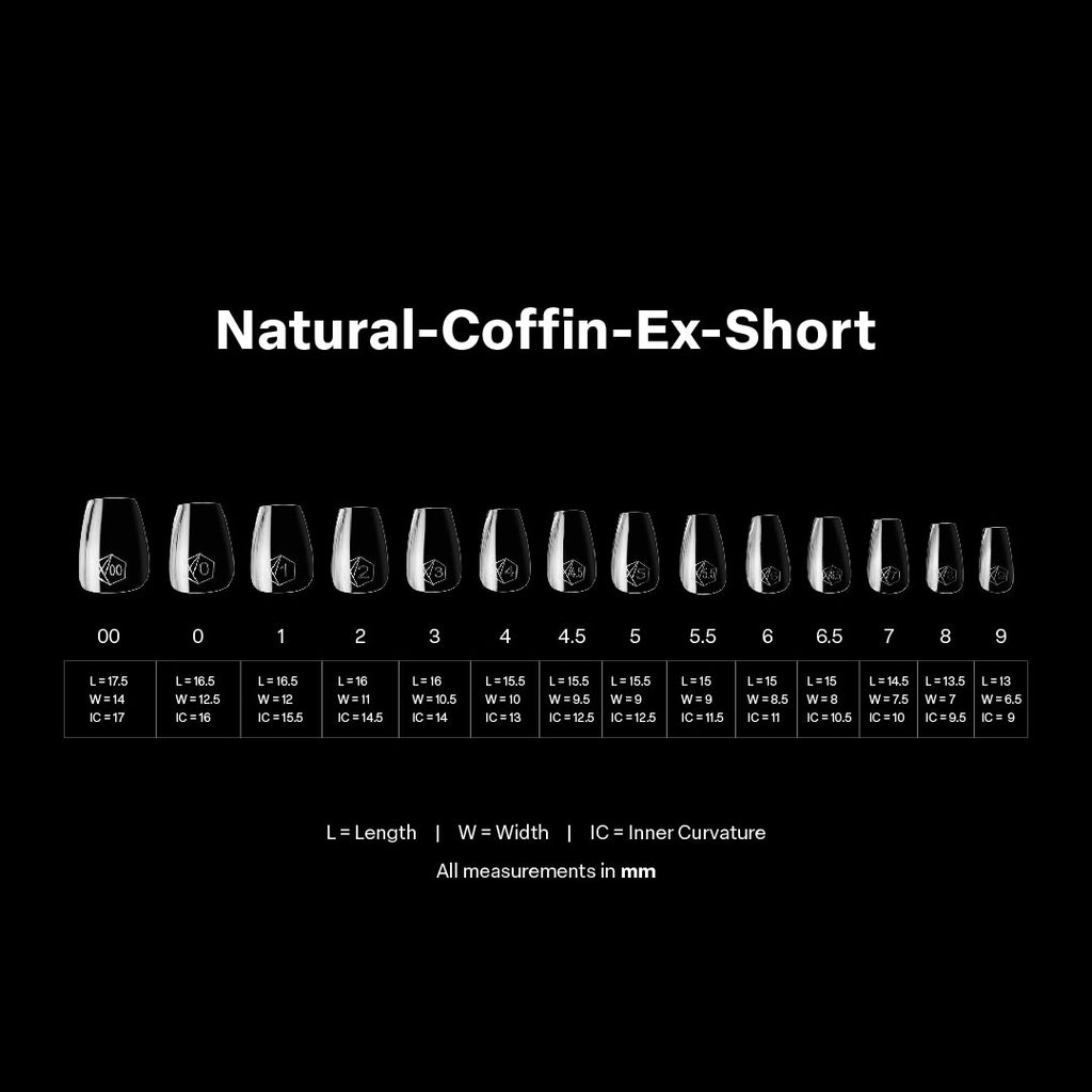 Apres Gel-X Natural Coffin Extra Short Box of Tips (600pcs)