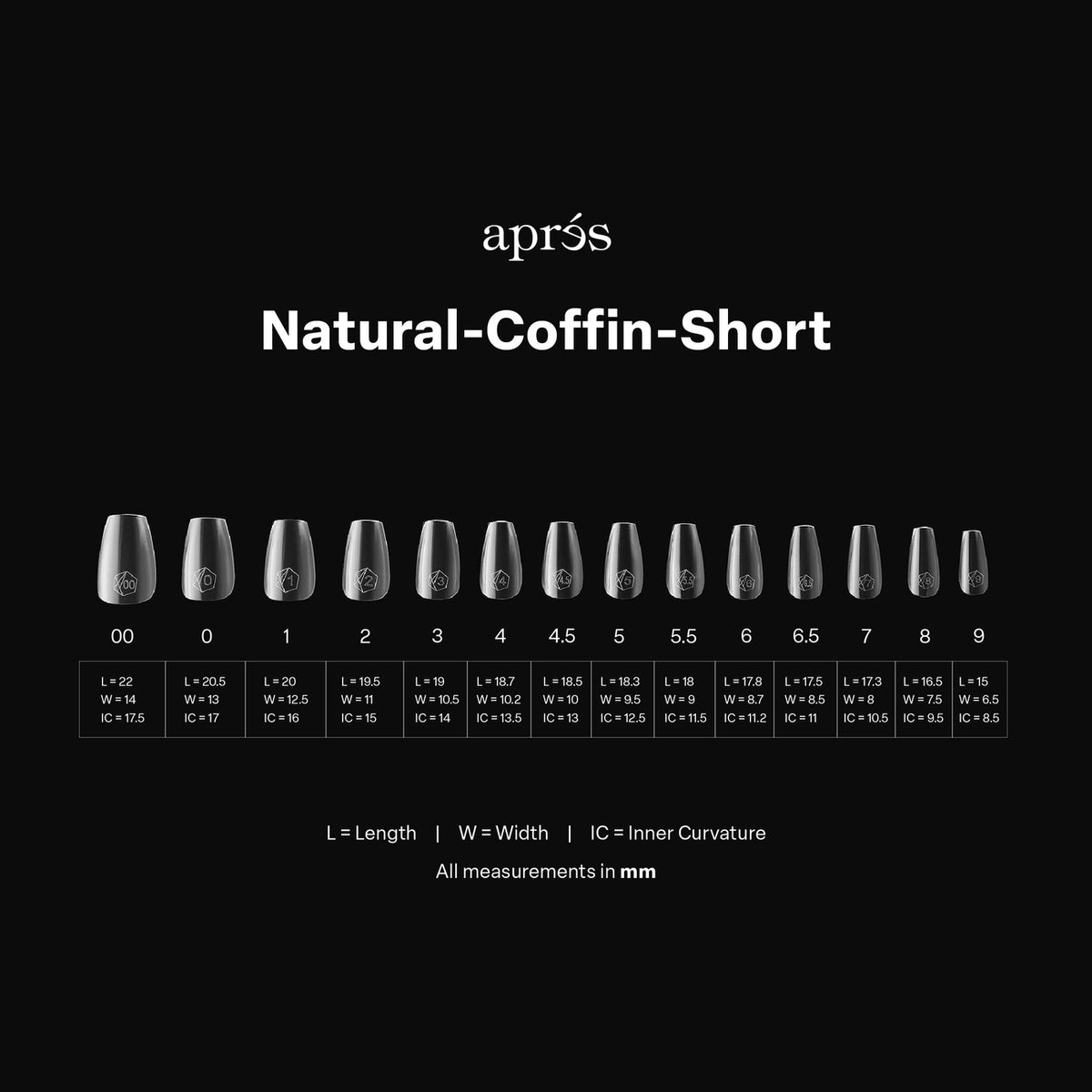 Apres Gel-X Natural Coffin Short Box of Tips (600pcs)