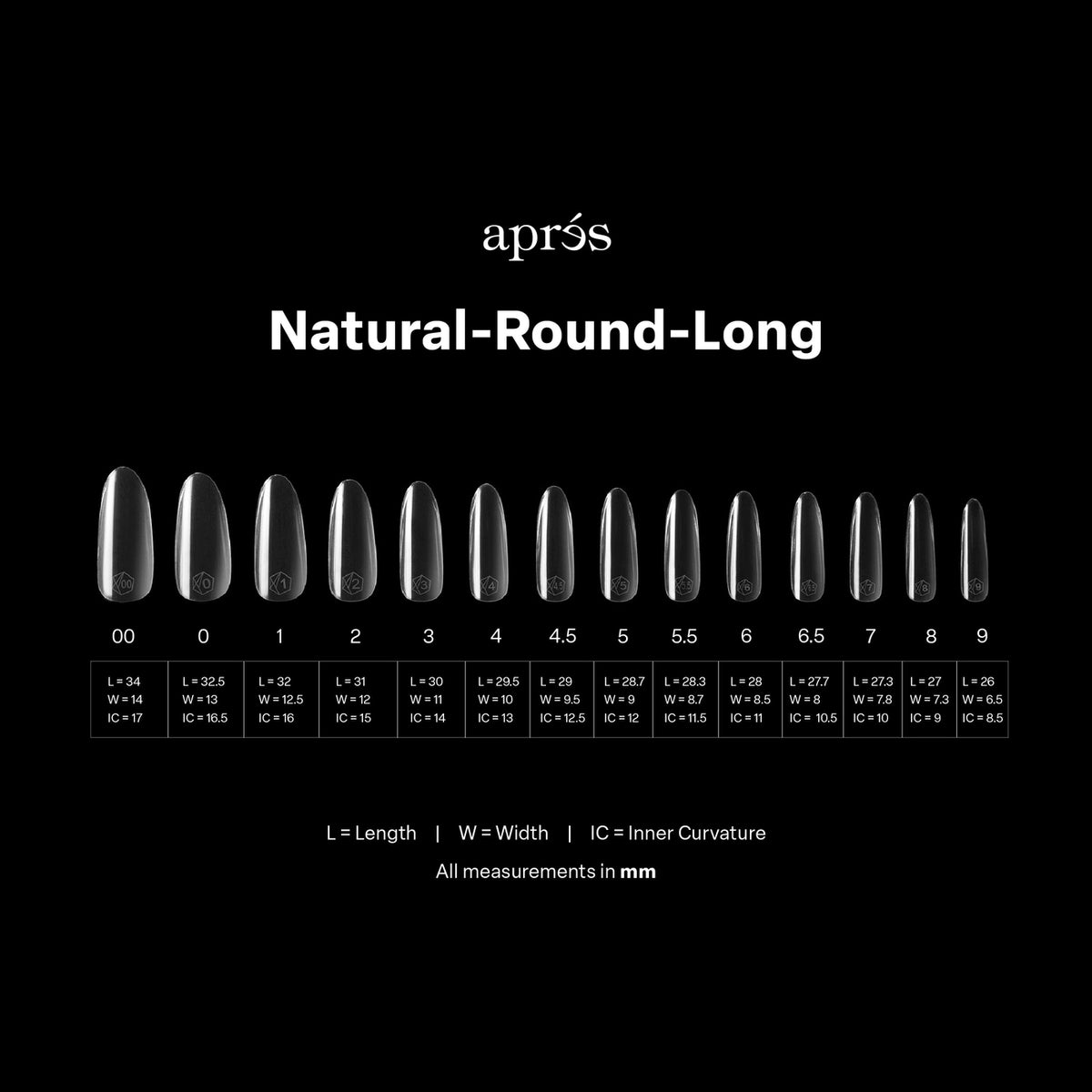 Apres Gel-X Natural Round Long Box of Tips (600pcs)