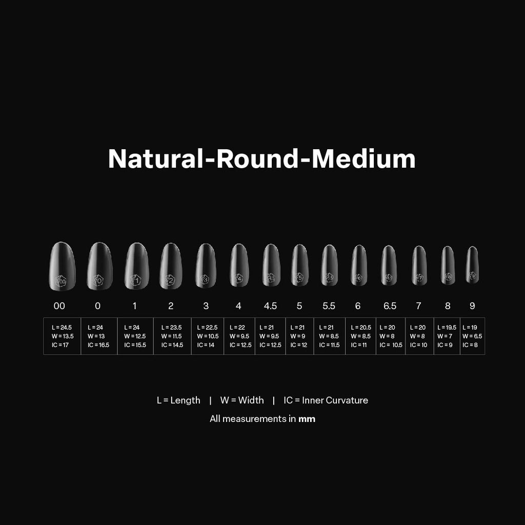 Apres Gel-X Natural Round Medium Box of Tips (600pcs)