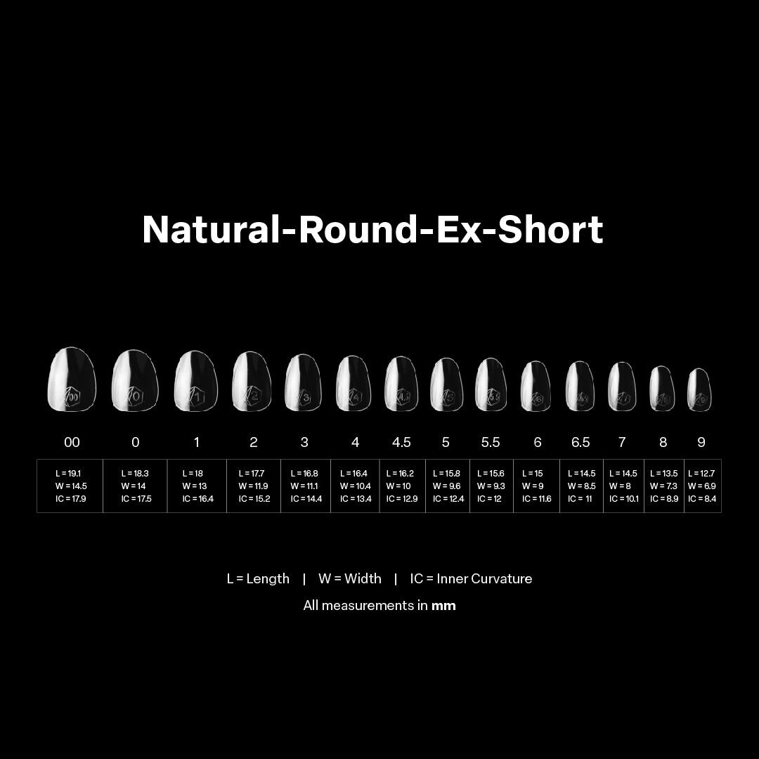 Apres Gel-X Natural Round Extra Short Box of Tips (600pcs)