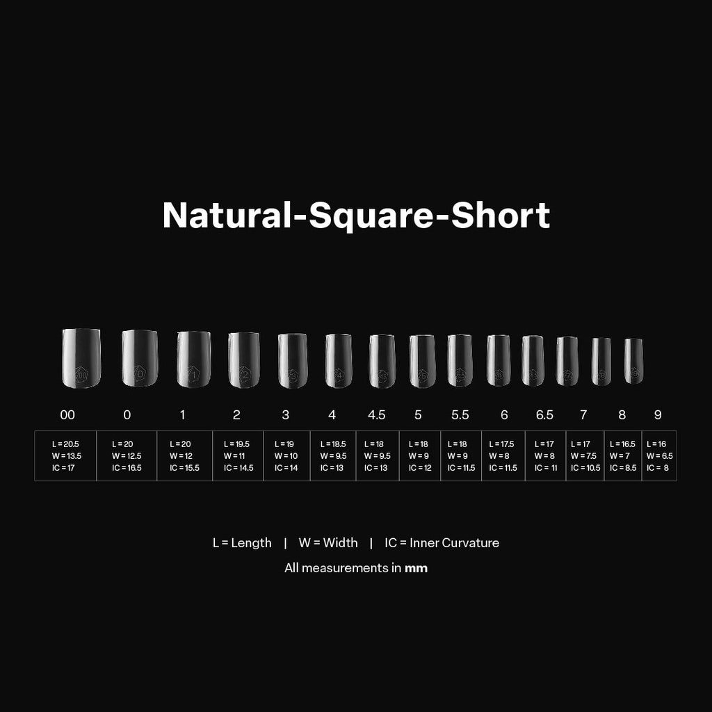 Apres Gel-X Natural Square Short Box of Tips (600pcs)