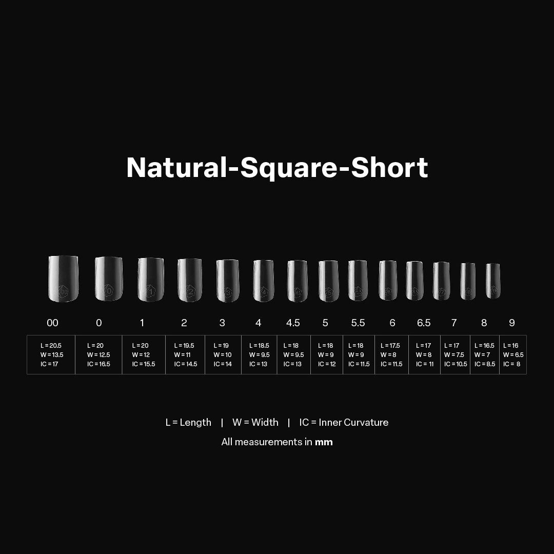 Apres Gel-X Natural Square Short Box of Tips (600pcs)