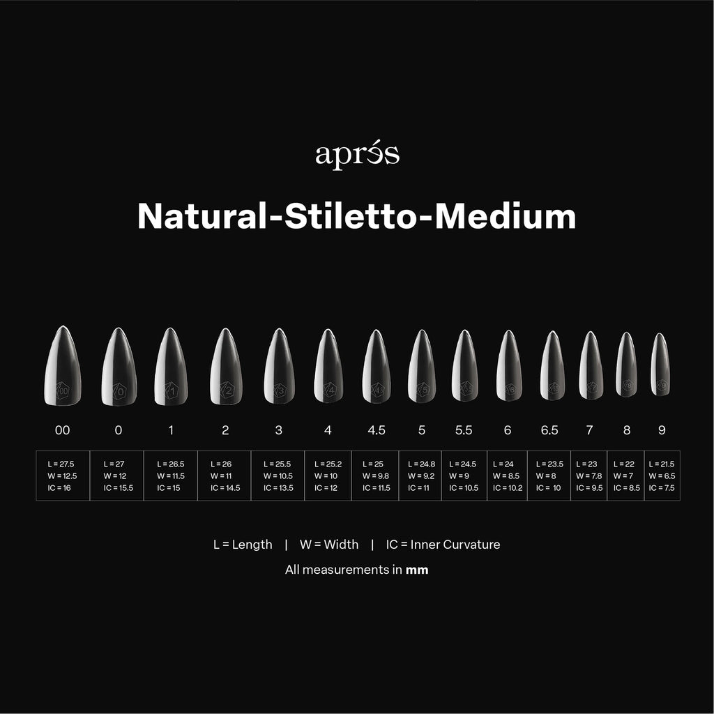 Apres Gel-X Natural Stiletto Medium Box of Tips (600pcs)