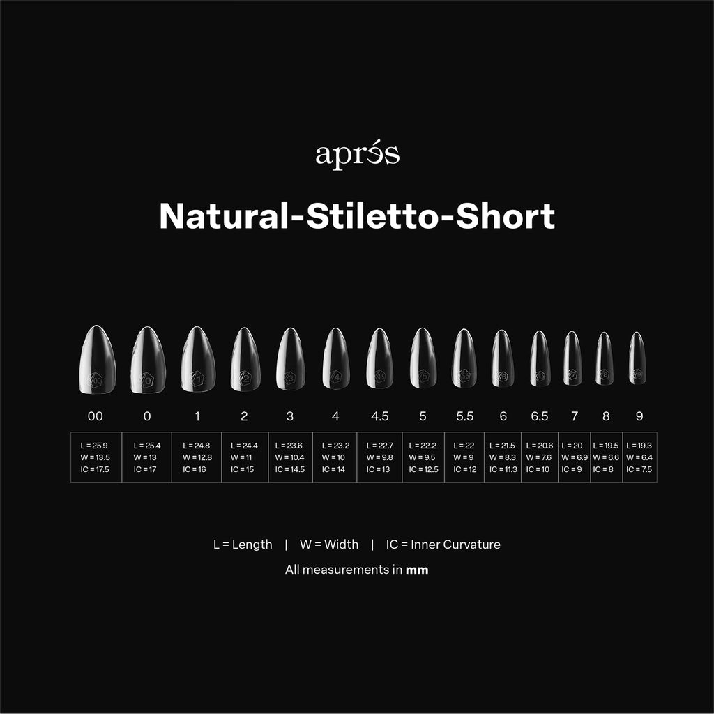 Apres Gel-X Natural Stiletto Short Box of Tips (600pcs)