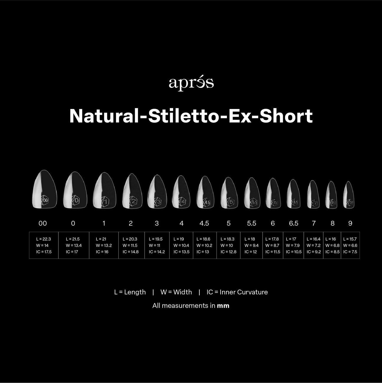 Apres Gel-X Natural Stiletto Extra Short Box of Tips (600pcs)