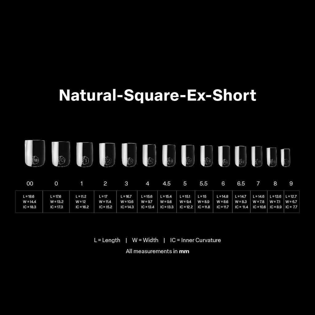 Apres Gel-X Natural Square Extra Short Box of Tips (600pcs)