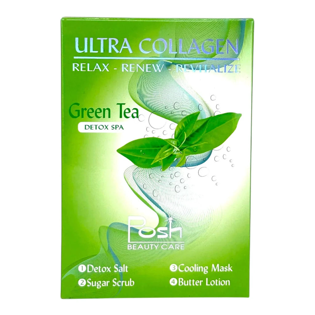 Posh Ultra Collagen 4-in-1 Pedicure/Manicure Kit - Green Tea