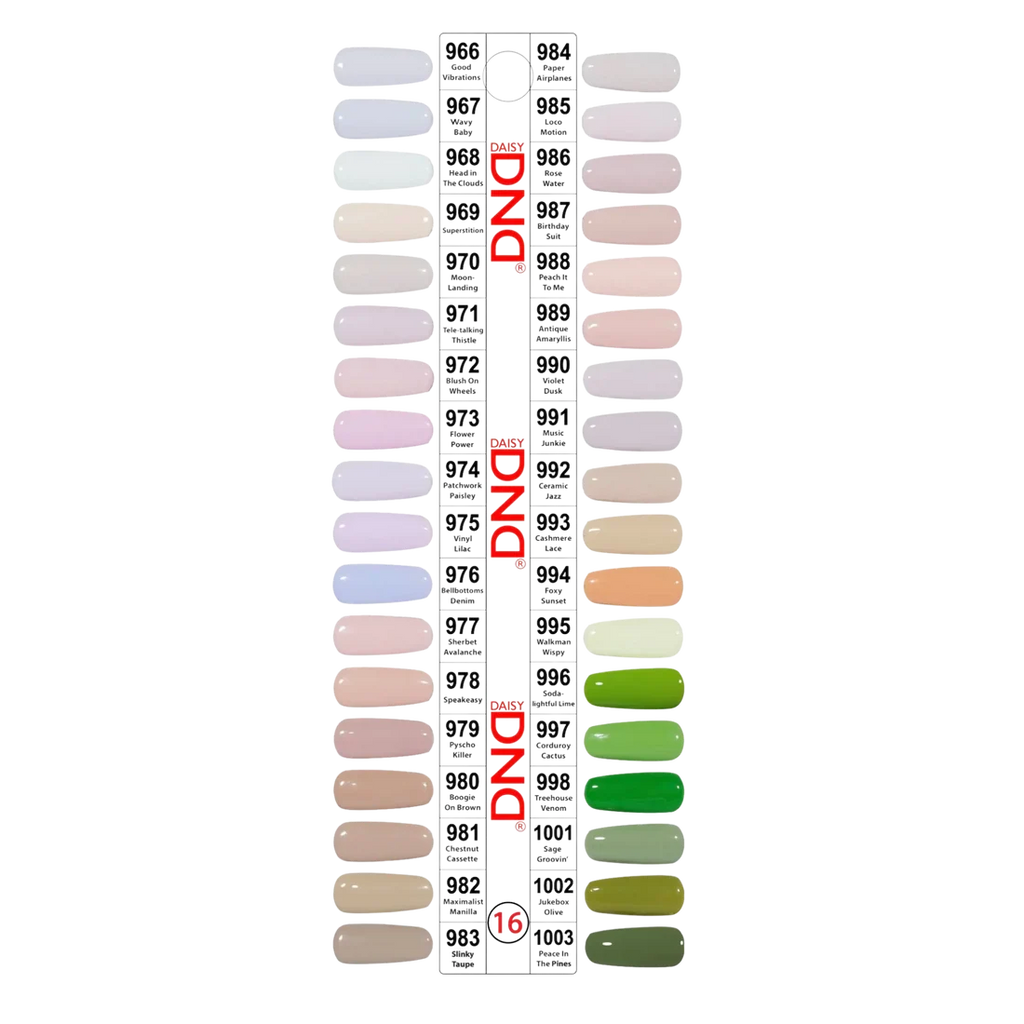 DND Gel & Lacquer #966 - #1003