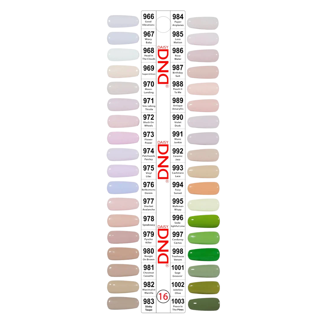 DND Gel & Lacquer #966 - #1003
