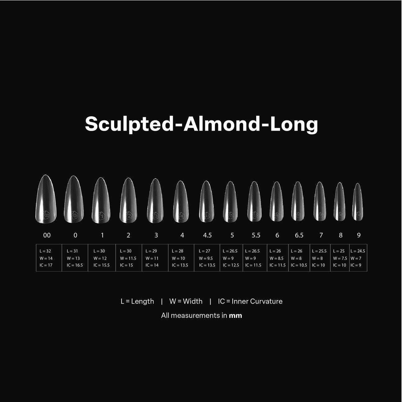 Apres Gel-X Sculpted Almond Long Box of Tips (600pcs)