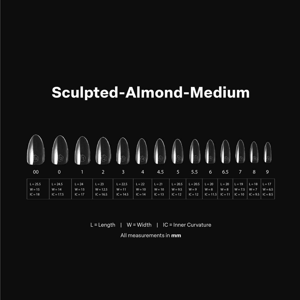 Apres Gel-X Sculpted Almond Medium Box of Tips (600pcs)