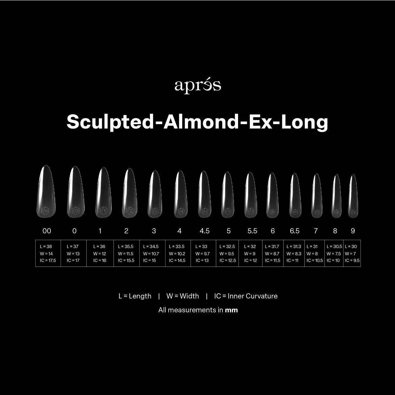 Apres Gel-X Sculpted Almond X-Long Box of Tips (420pcs)