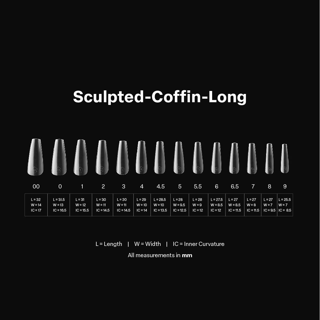 Apres Gel-X Sculpted Coffin Long Box of Tips (600pcs)