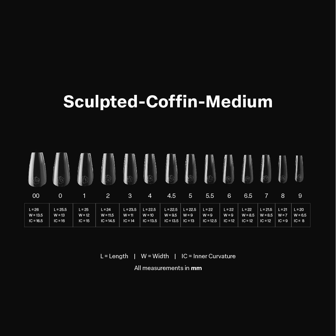 Apres Gel-X Sculpted Coffin Medium Box of Tips (600pcs)