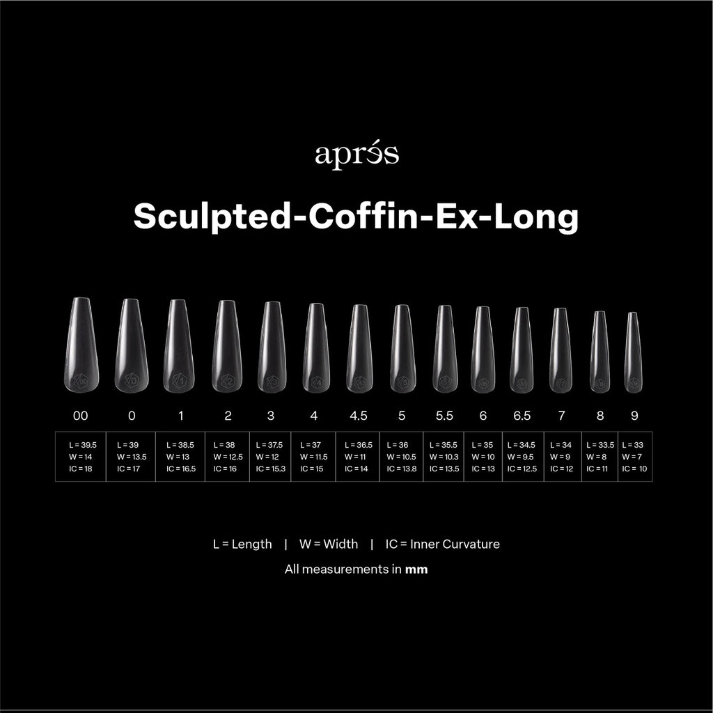 Apres Gel-X Sculpted Coffin X-Long Box of Tips (420pcs)