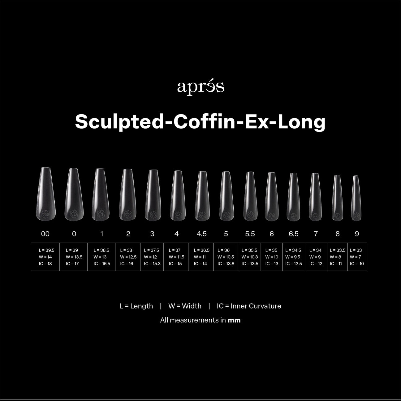 Apres Gel-X Sculpted Coffin X-Long Box of Tips (420pcs)