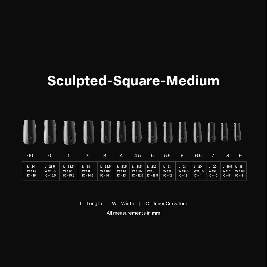 Apres Gel-X Sculpted Square Medium Box of Tips (600pcs)