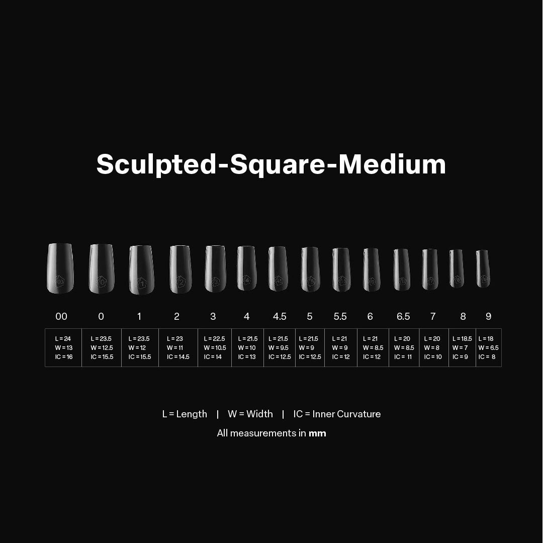 Apres Gel-X Sculpted Square Medium Box of Tips (600pcs)