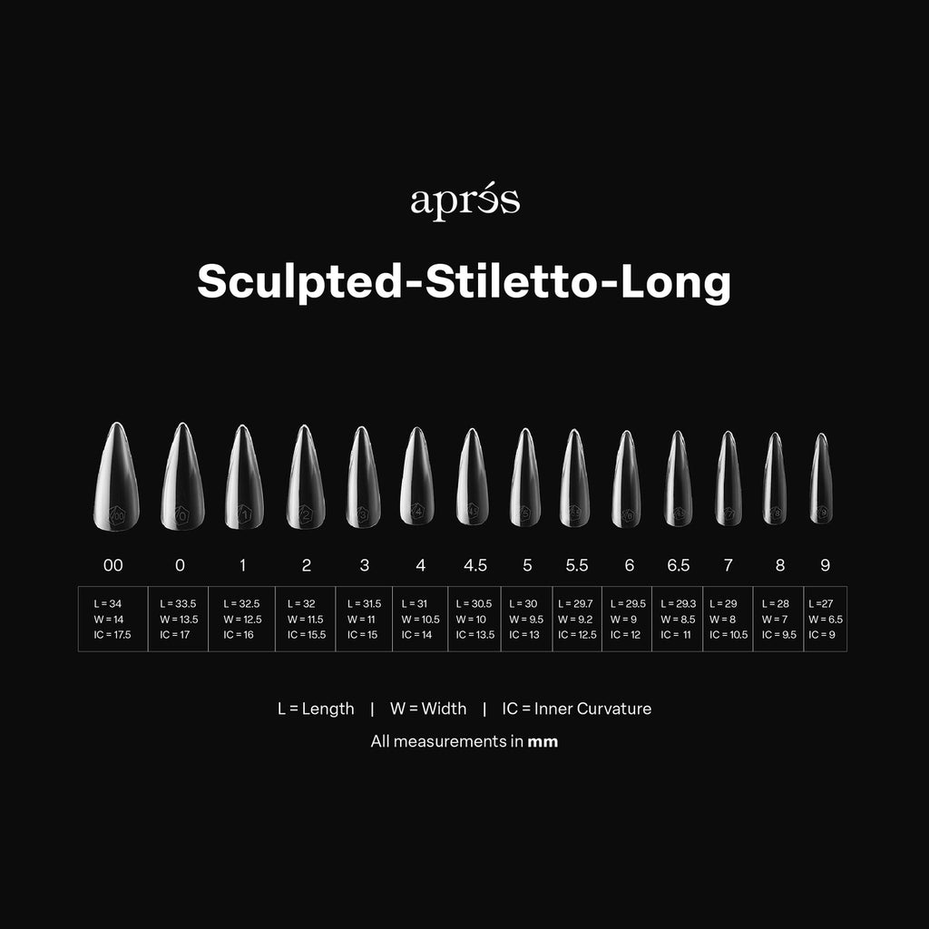 Apres Gel-X Sculpted Stiletto Long Box of Tips (600pcs)