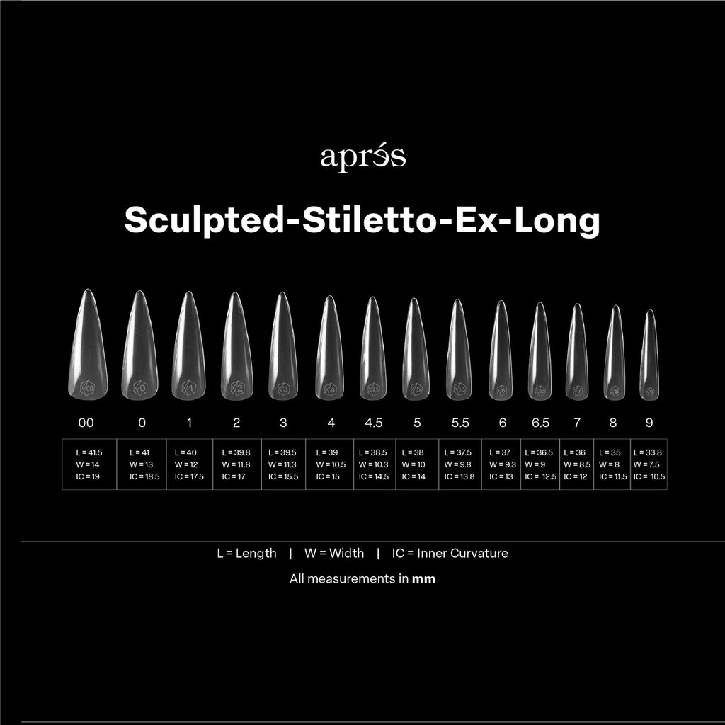 Apres Gel-X Sculpted Stiletto X-Long Box of Tips (420pcs)