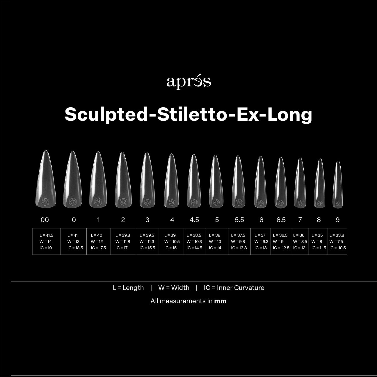 Apres Gel-X Sculpted Stiletto X-Long Box of Tips (420pcs)