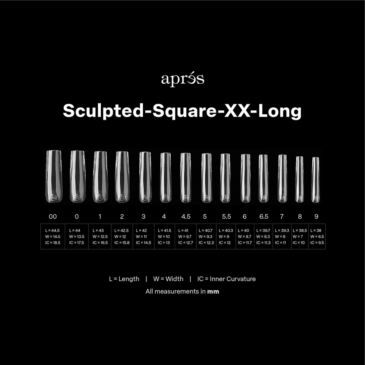 Apres Gel-X Sculpted Square XX-Long Box of Tips (420pcs)