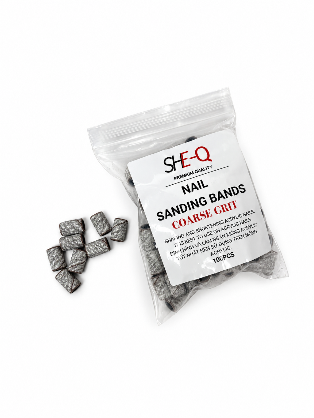 SheQ Zebra Nail Sanding band - 100 pcs