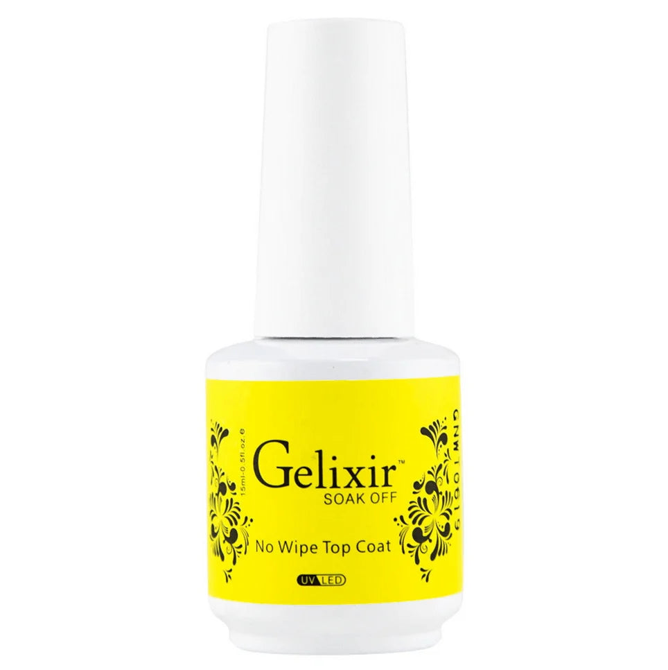 GELIXIR No-Wipe Top Coat 0.5 Oz