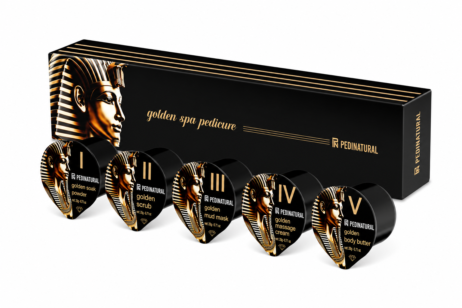 PEDINATURAL Pedicure Kit 5in1 -Golden