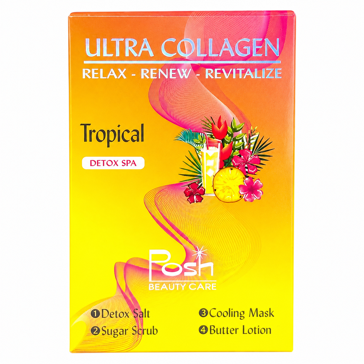 Posh Ultra Collagen 4-in-1 Pedicure/Manicure Kit - Tropical